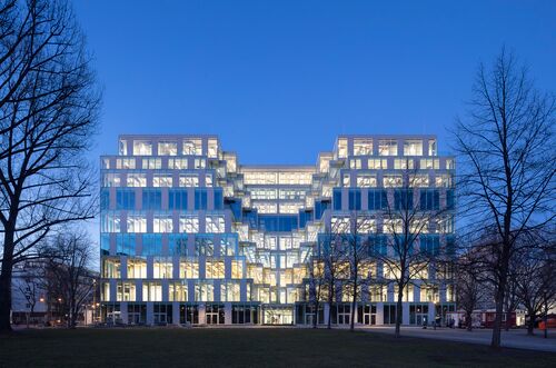 Vue extérieure de l'immeuble de bureaux UP! Berlin