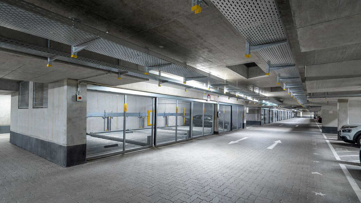 Resumen de la distribución de los sistemas de aparcamiento en el aparcamiento subterráneo