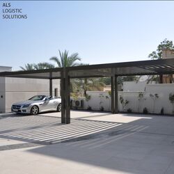 A parking system with cars parked on it