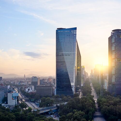 Vue aérienne d'un immeuble à Mexico