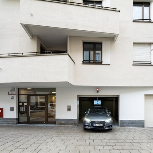 Entrance to the parking system