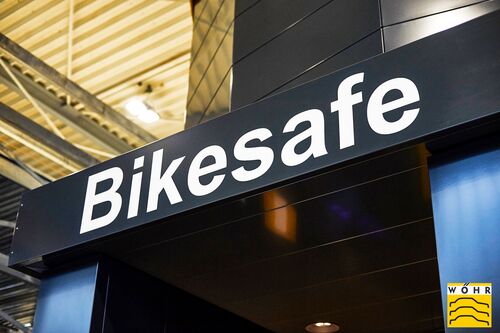 Photo of the entrance area to the bicycle parking system