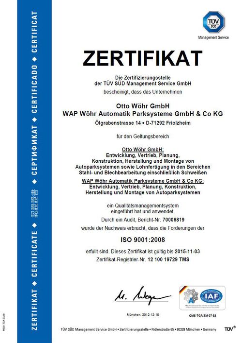 ISO 9001 Certification Certificate