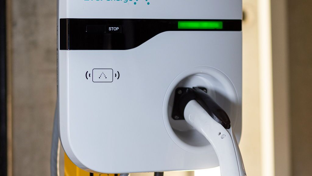 Borne de recharge pour véhicules électriques.