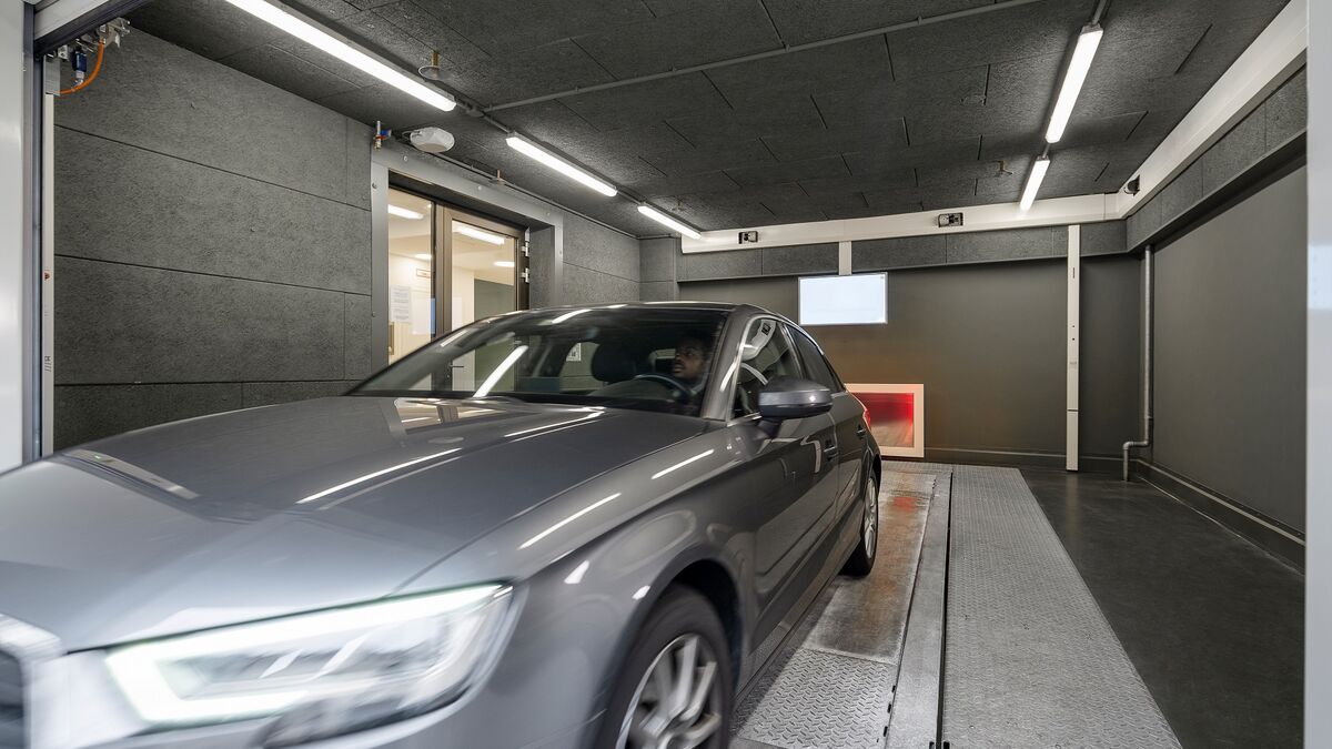 Einfahrt in das Parksystem.