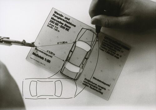 Image of the turning and manoeuvring template from WÖHR