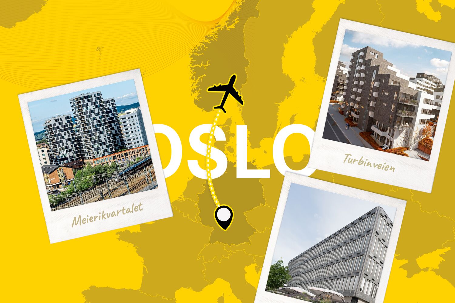 Rendering verschiedener Projekte auf einer Europakarte