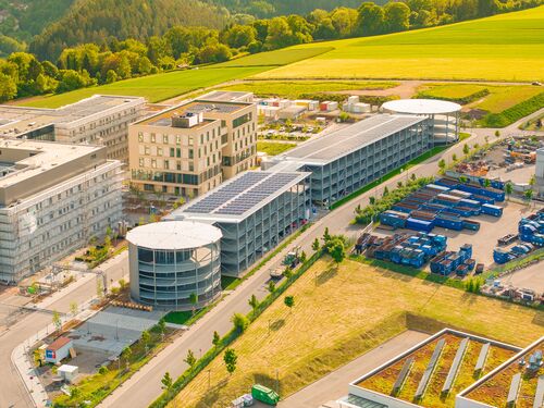 Vista aérea de todo el recinto del Campus de la Salud de Calw