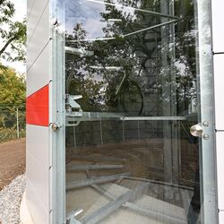 Aperçu de l'intérieur d'un système de stationnement pour vélos